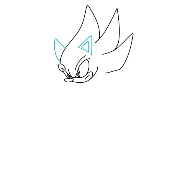 Hướng dẫn vẽ nhân vật Sonic - Bước 4