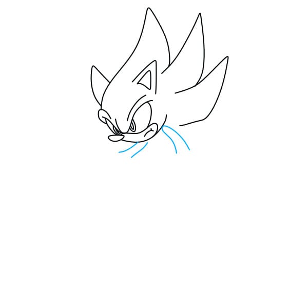 Hướng dẫn vẽ nhân vật Sonic - Bước 5