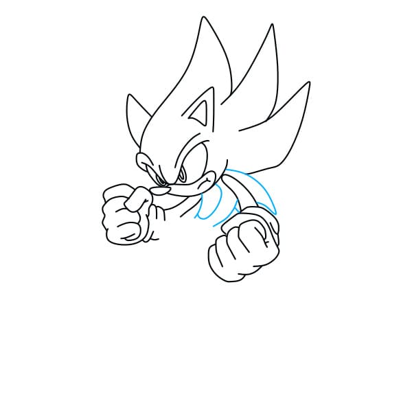 Hướng dẫn vẽ nhân vật Sonic - Bước 6