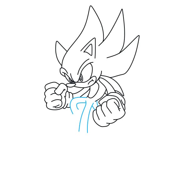 Hướng dẫn vẽ nhân vật Sonic - Bước 7