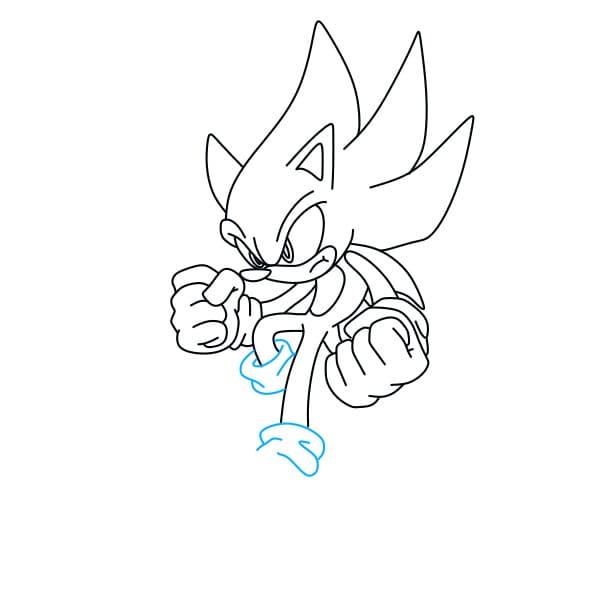 Hướng dẫn vẽ nhân vật Sonic - Bước 8