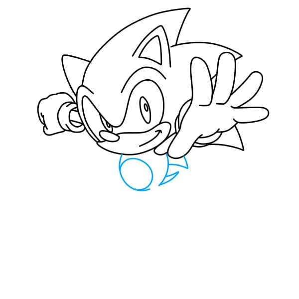 Hướng dẫn vẽ chú nhím Sonic hiếu động - Bước 6