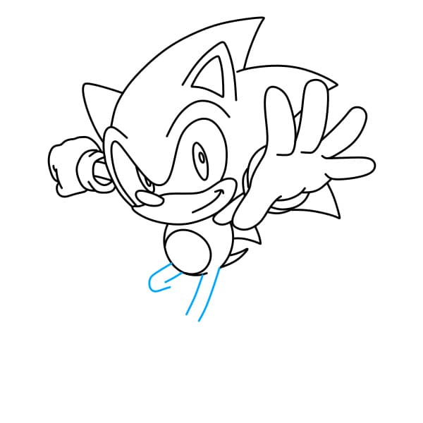 Hướng dẫn vẽ chú nhím Sonic hiếu động - Bước 7