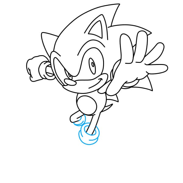 Hướng dẫn vẽ chú nhím Sonic hiếu động - Bước 8