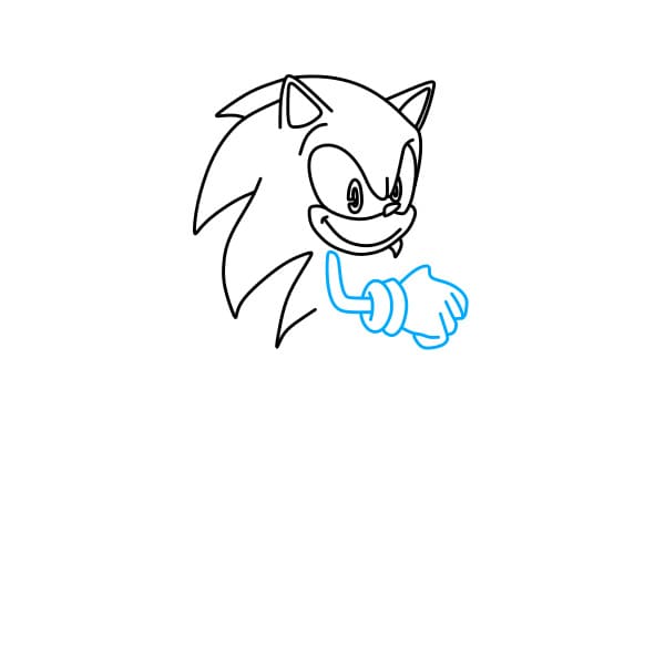 Hướng dẫn vẽ chú nhím Sonic lạnh lùng - Bước 5