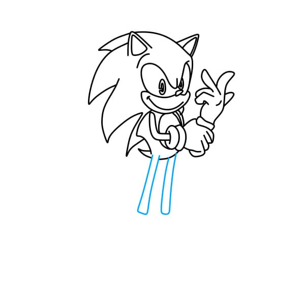 Hướng dẫn vẽ chú nhím Sonic lạnh lùng - Bước 7