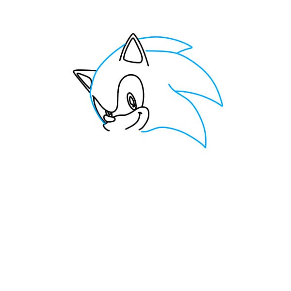 Hướng dẫn vẽ Sonic mạnh mẽ - Bước 4