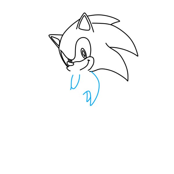 Hướng dẫn vẽ Sonic mạnh mẽ - Bước 5