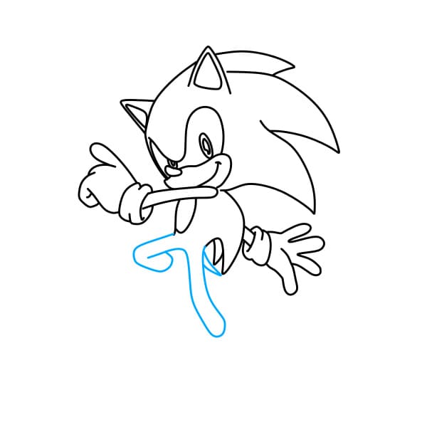 Hướng dẫn vẽ Sonic mạnh mẽ - Bước 7