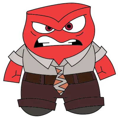 Hướng dẫn vẽ nhân vật Tức Giận trong phim những mảnh ghép cảm xúc 2.