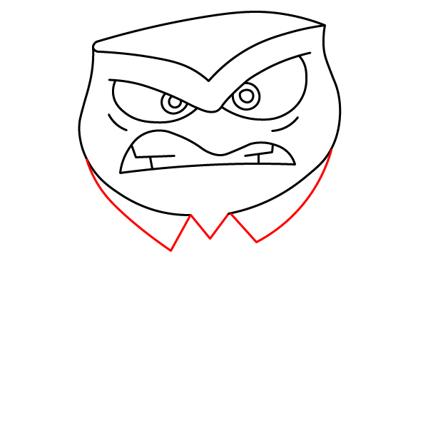 Hướng dẫn vẽ nhân vật Tức Giận trong phim những mảnh ghép cảm xúc 2. - Bước 4