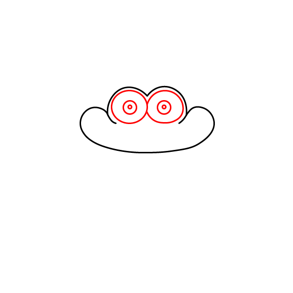 Hướng dẫn vẽ nhân vật Lo Lắng với biểu cảm tươi vui hơn. - Bước 2