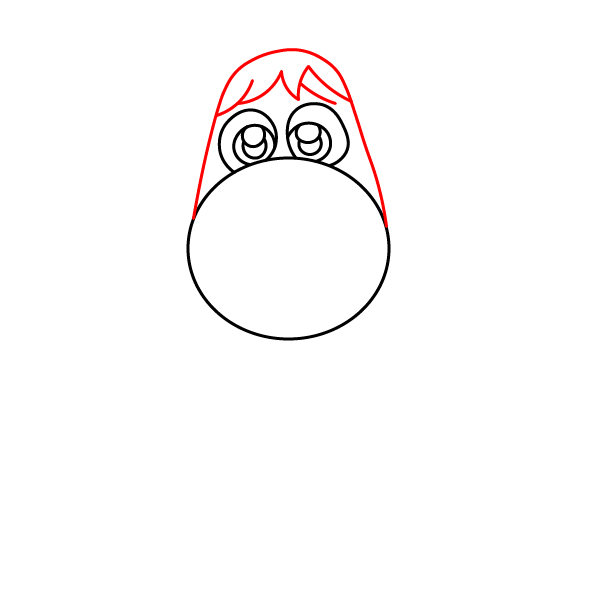 Hướng dẫn vẽ nhân vật Xấu Hổ trong phim những mảnh ghép cảm xúc 2. - Bước 3