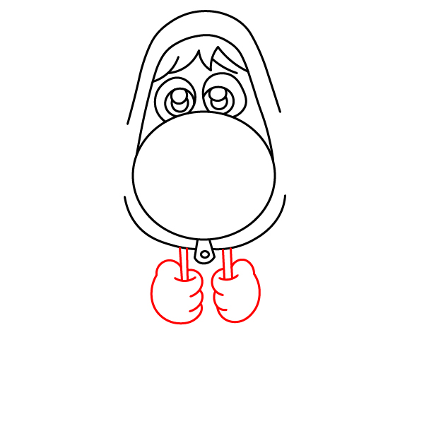 Hướng dẫn vẽ nhân vật Xấu Hổ trong phim những mảnh ghép cảm xúc 2. - Bước 5