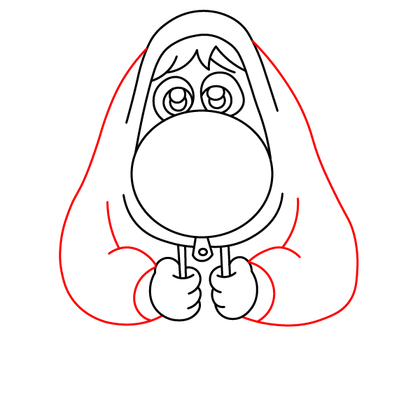 Hướng dẫn vẽ nhân vật Xấu Hổ trong phim những mảnh ghép cảm xúc 2. - Bước 6