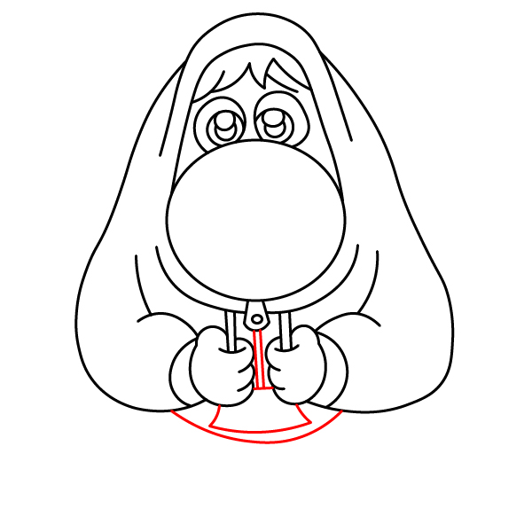 Hướng dẫn vẽ nhân vật Xấu Hổ trong phim những mảnh ghép cảm xúc 2. - Bước 7