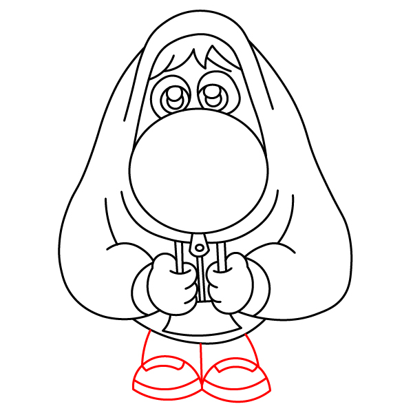 Hướng dẫn vẽ nhân vật Xấu Hổ trong phim những mảnh ghép cảm xúc 2. - Bước 8