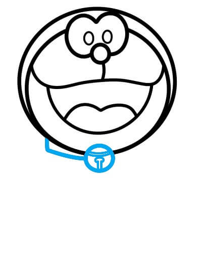 Hướng dẫn vẽ Doraemon đáng yêu - Bước 5