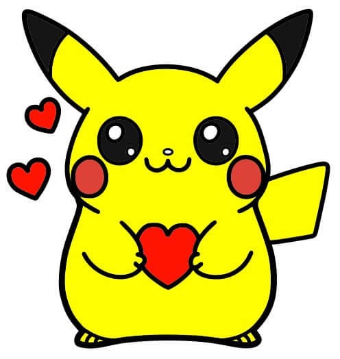 Hướng dẫn vẽ Pikachu đáng yêu - Bước 10