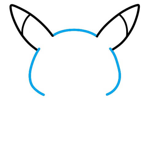 Hướng dẫn vẽ Pikachu đáng yêu - Bước 3