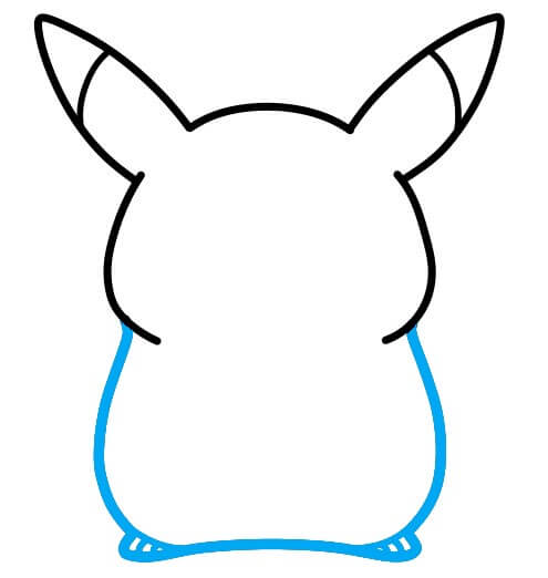 Hướng dẫn vẽ Pikachu đáng yêu - Bước 4