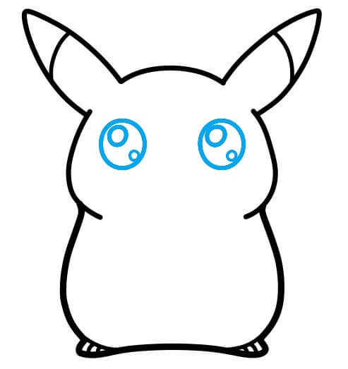 Hướng dẫn vẽ Pikachu đáng yêu - Bước 5