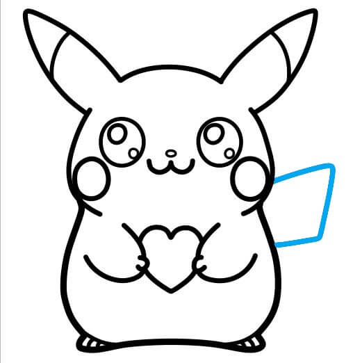 Hướng dẫn vẽ Pikachu đáng yêu - Bước 8