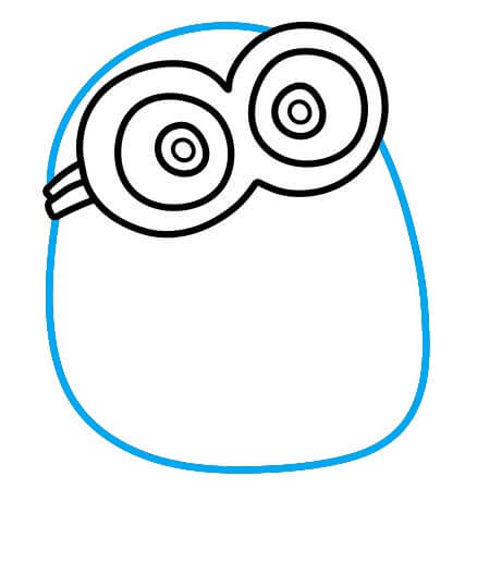Hướng dẫn vẽ Minion đáng yêu - Bước 3