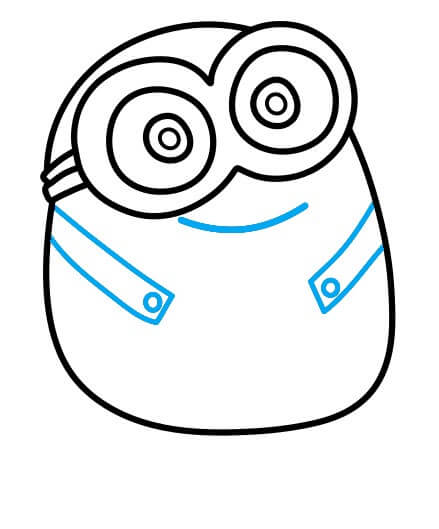 Hướng dẫn vẽ Minion đáng yêu - Bước 4