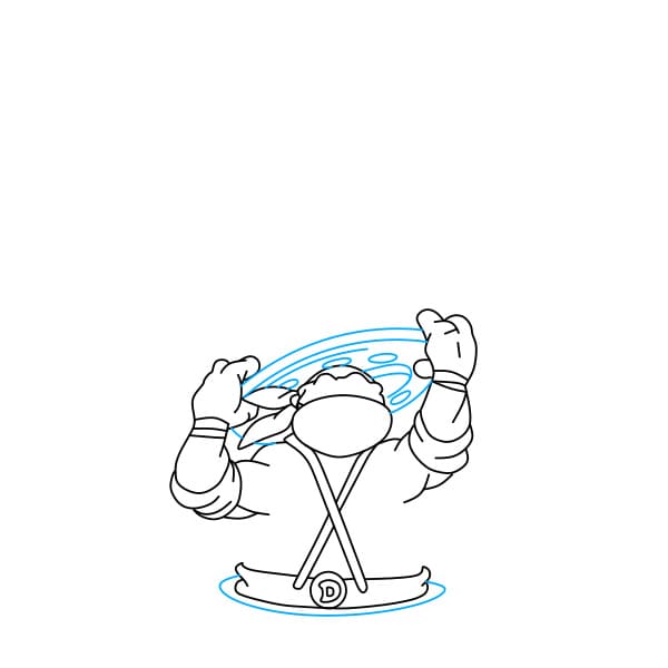 Hướng dẫn vẽ các Ninja Rùa (trong bộ phim Thiếu niên ninja Rùa đột biến ) đơn giản và đẹp cho bé - Bước 4