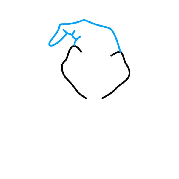 Hướng dẫn vẽ Oogie Boogie trông thật đáng sợ cho bé - Bước 2