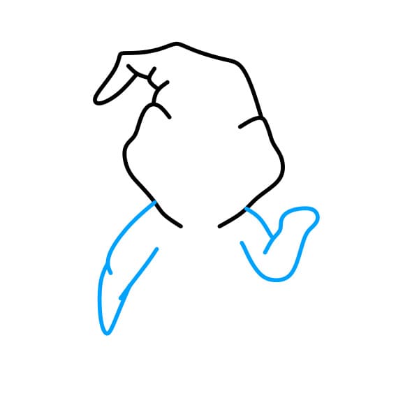 Hướng dẫn vẽ Oogie Boogie trông thật đáng sợ cho bé - Bước 3