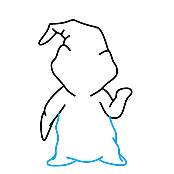 Hướng dẫn vẽ Oogie Boogie trông thật đáng sợ cho bé - Bước 4