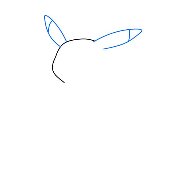 Hướng dẫn vẽ Pikachu dễ thương - Bước 2