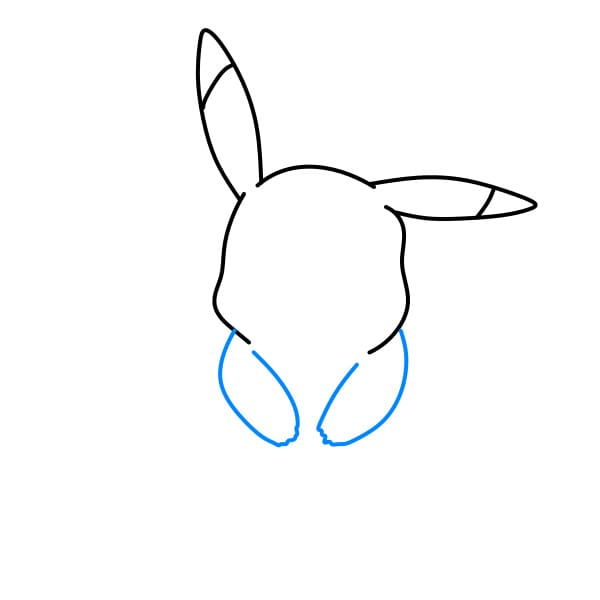 Hướng dẫn vẽ Pikachu ngoan ngoãn - Bước 3