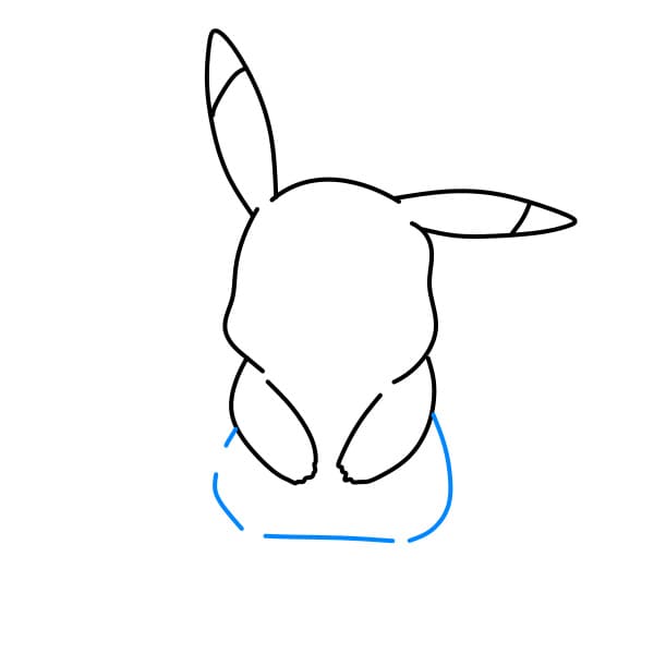 Hướng dẫn vẽ Pikachu ngoan ngoãn - Bước 4