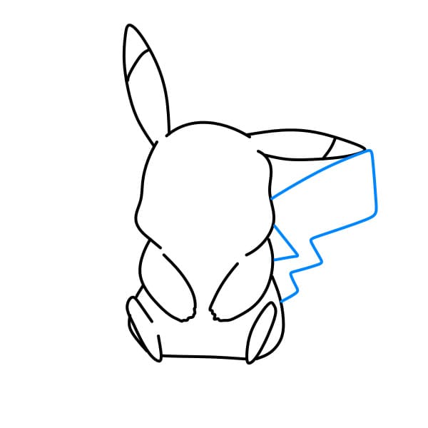Hướng dẫn vẽ Pikachu ngoan ngoãn - Bước 6