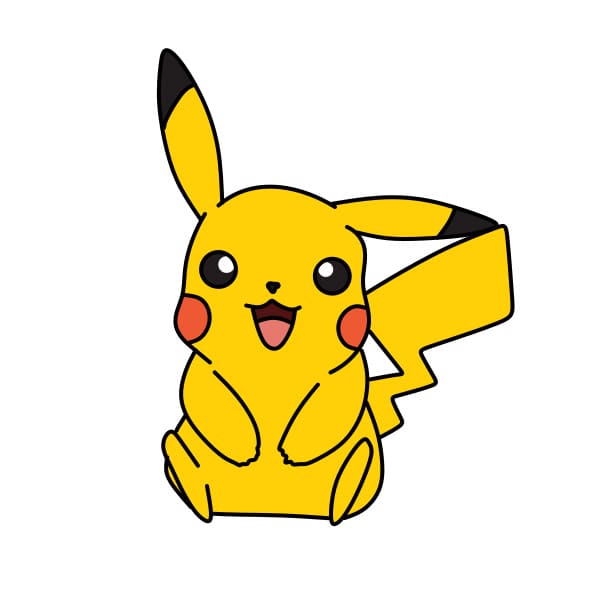 Hướng dẫn vẽ Pikachu ngoan ngoãn