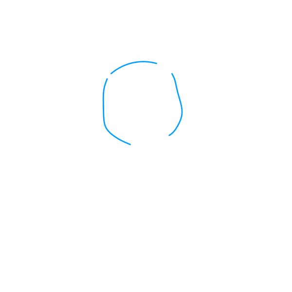 Hướng dẫn vẽ Pikachu tinh nghịch - Bước 1