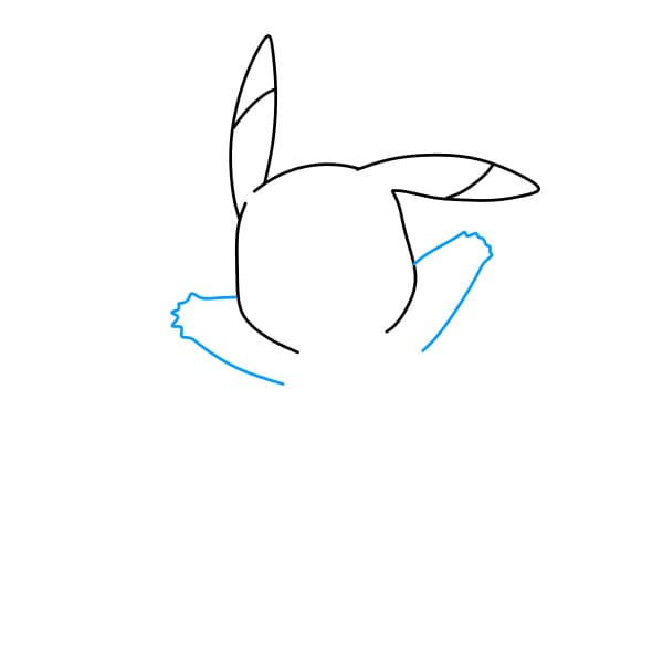 Hướng dẫn vẽ Pikachu tinh nghịch - Bước 3