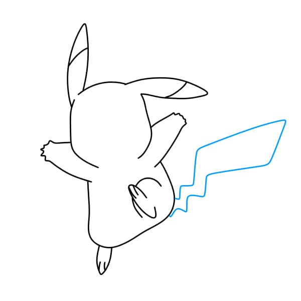 Hướng dẫn vẽ Pikachu tinh nghịch - Bước 6