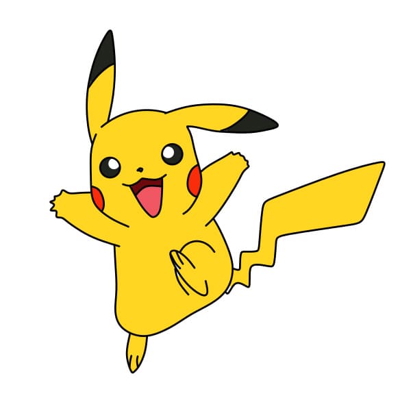 Hướng dẫn vẽ Pikachu tinh nghịch