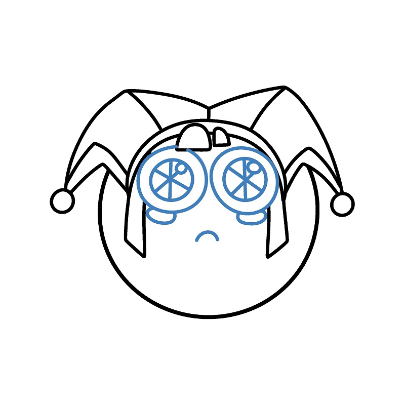 Hướng dẫn vẽ Pomni siêu đáng yêu. - Bước 6