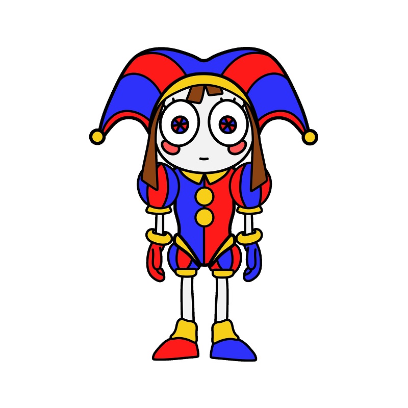 Hướng dẫn vẽ Pomni ngơ ngác.