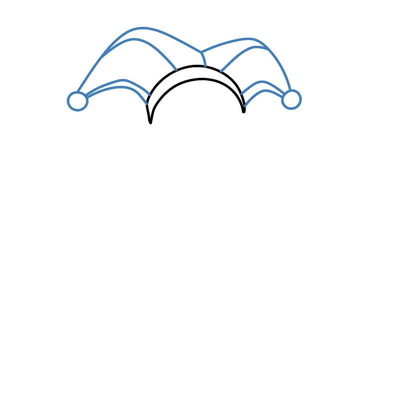 Hướng dẫn vẽ Pomni đang suy nghĩ. - Bước 2