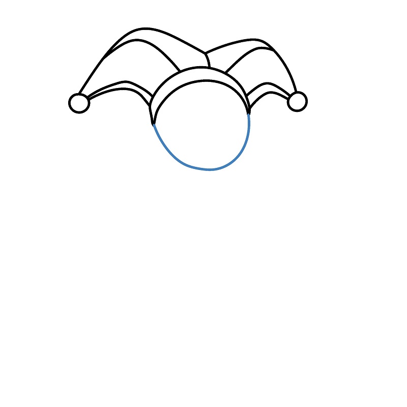 Hướng dẫn vẽ Pomni đang suy nghĩ. - Bước 3