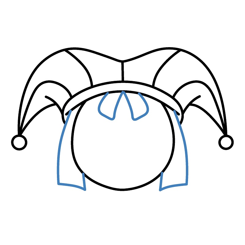 Hướng dẫn vẽ đầu của Pomni. - Bước 5