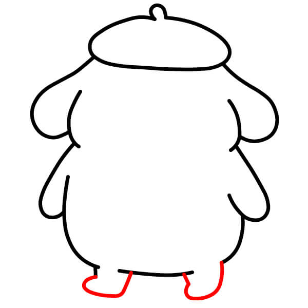 Hướng dẫn vẽ Pompompurin dễ thương cho trẻ em - Vẽ bàn chân