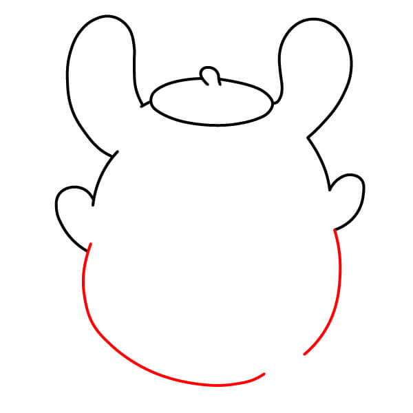 Cách vẽ Pompompurin vui nhộn chỉ với 9 bước đơn giản. - Vẽ cơ thể