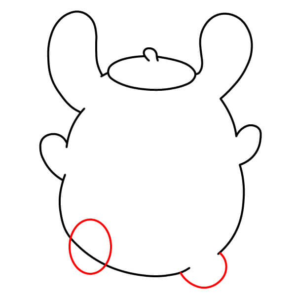 Cách vẽ Pompompurin vui nhộn chỉ với 9 bước đơn giản. - Vẽ bàn chân
